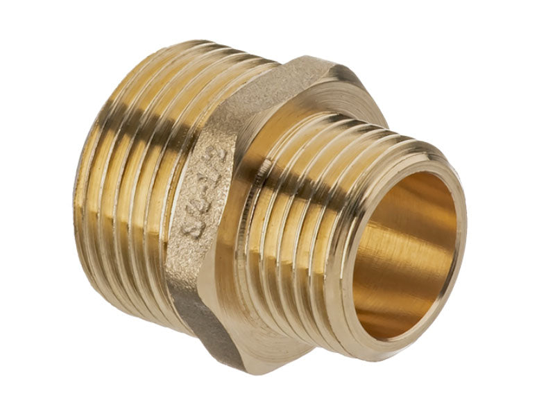 Threaded Brass Reducing Hexagonal Nipple