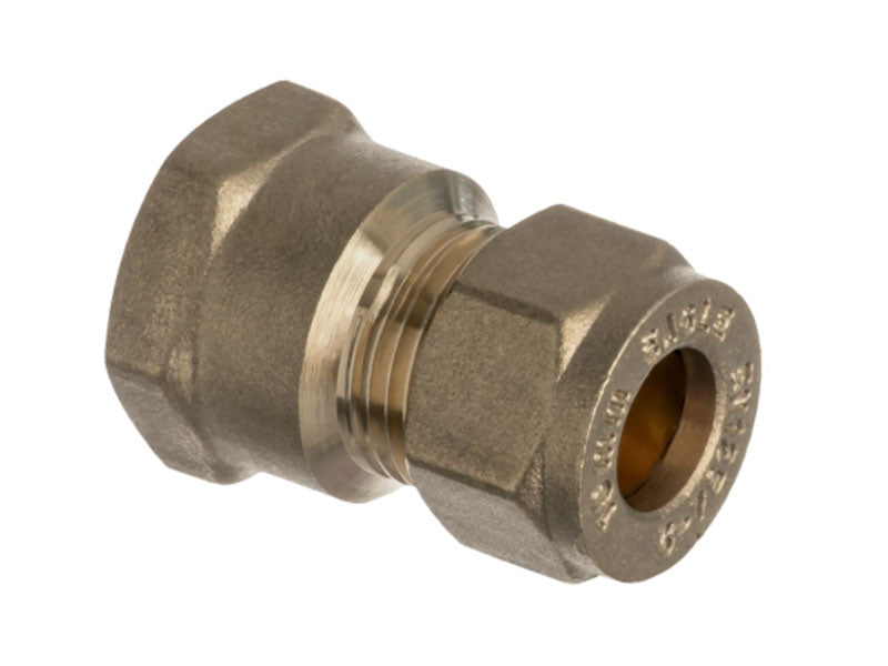 Brass Compression Metric F.I. x C Straight Coupling 612