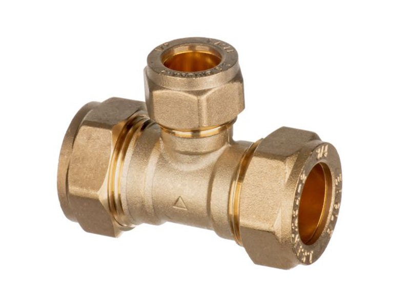 Brass Compression Metric Unequal Tee Reduced Branch