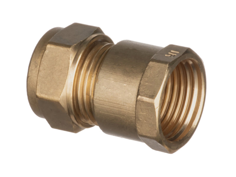 Brass Compression 312 F.I. x C Straight Coupling