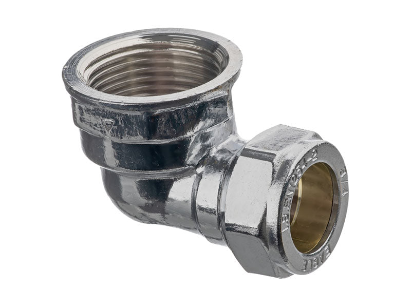 Chrome Plated Compression F.I. x C Elbow Coupling 317CP