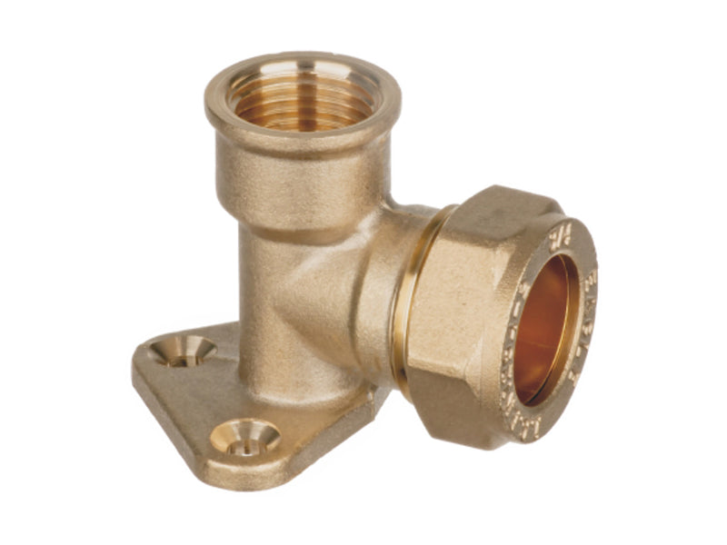 Brass Compression Wall Plate Elbow F.I. x C 317W