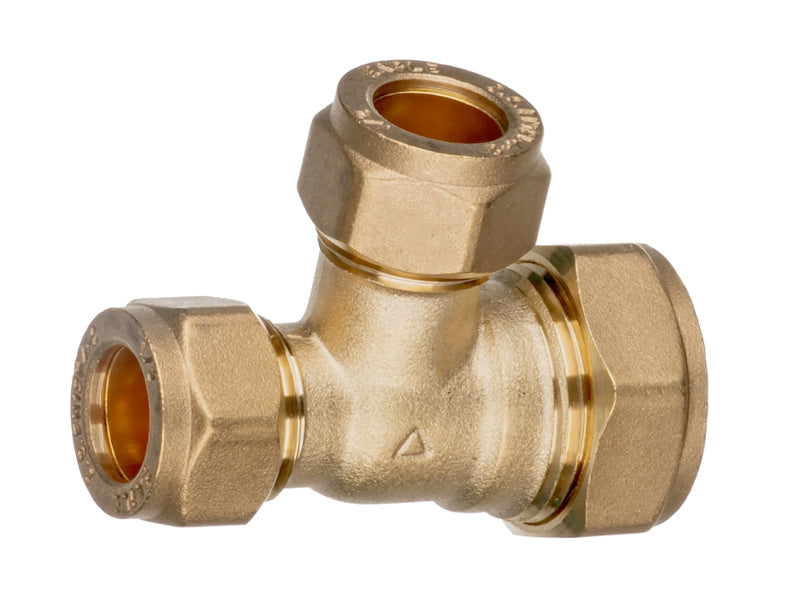 Brass Compression Metric Unequal Tee Reduced End & Branch
