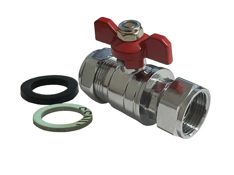 F.I. x C Straight Pattern Ballvalve - Butterfly Handle