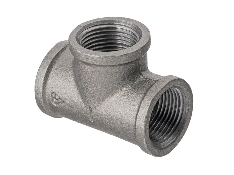 Malleable Iron Equal Tee Ref. 130 - Black