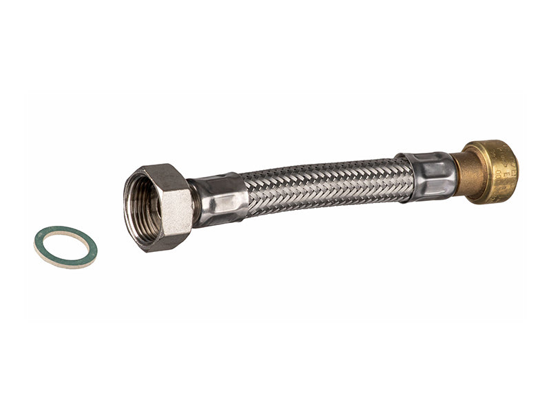 Commercial Range Flexible Plumbing Connectors Type FC57 Str. Swivel BSP to 1/2" Str. Pushfit