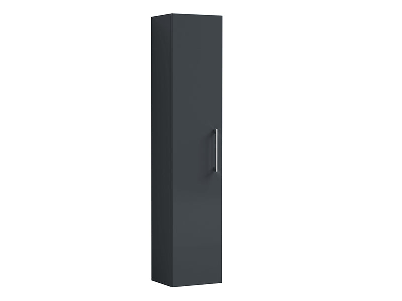 Arno 1 Door, Wall Mounted Tall Cabinets - Satin Anthracite
