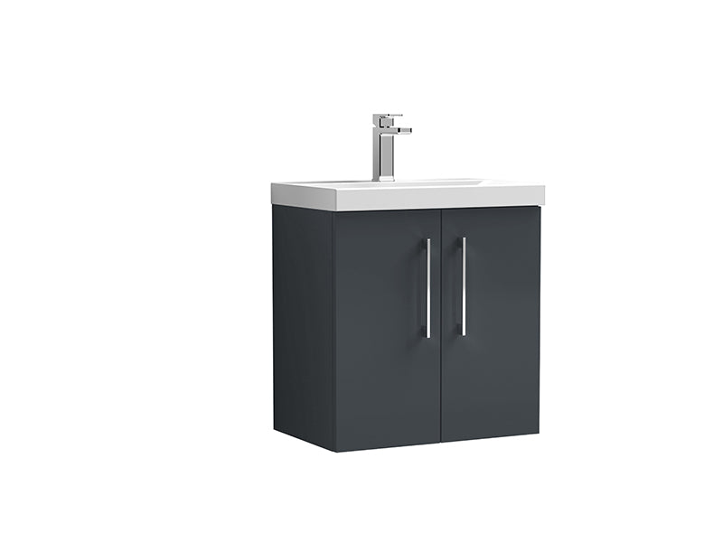 Arno 2 Doors, Wall Mounted Vanity Units - Satin Anthracite