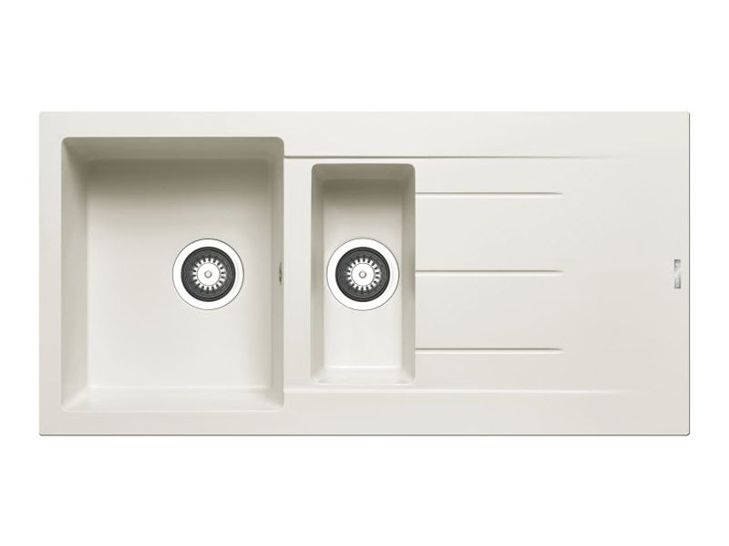 Alazia Inset Sink 1000 x 500cm 1 & 1/2B 1D - Snow Finish