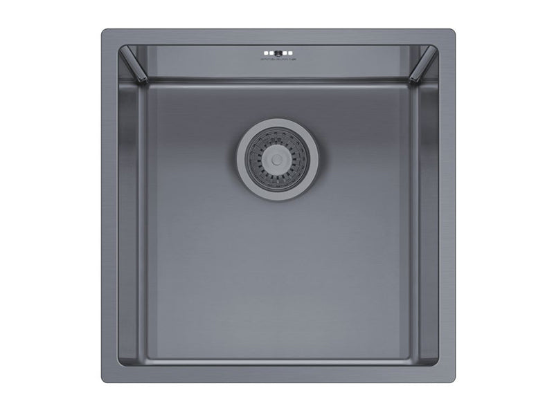 Astris Colora Gun Metal Finish 40 x 40 x 20cm Undermount Sink Bowl