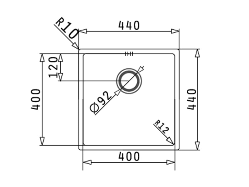 Astris Colora Copper Finish 40 x 40 x 20cm Undermount Sink Bowl