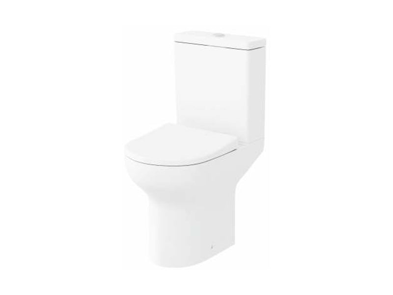 Compact Close Coupled Rimless WC Suite with Soft Close Seat & Cover