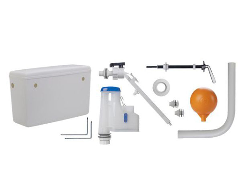 Concealed Plastic Cistern & Components - Side Entry with Long Flush Lever
