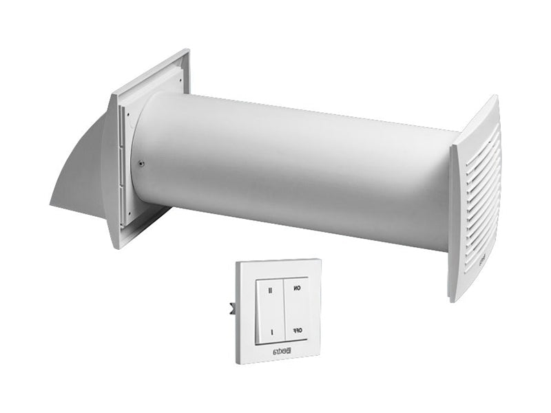 Europlast Wall-mounted Heat Recovery Unit with Wall Switch - White