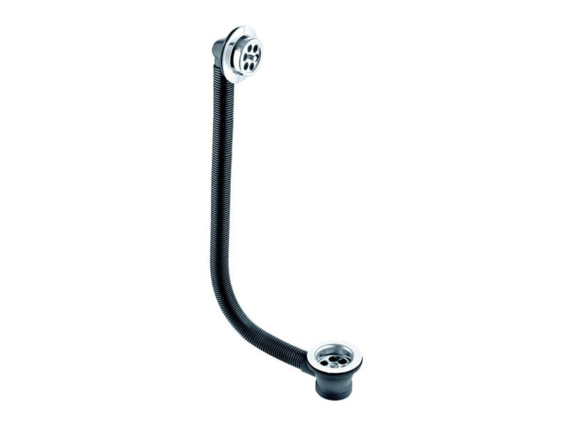 McAlpine 1 1/2" x 70mm Flange Bath Waste and Overflow Set with Poly Plug & Chain