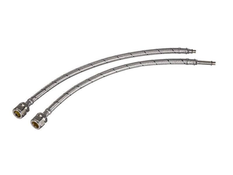 Monobloc Range Flexible Plumbing Connectors With Compression Ends - Pair of 2
