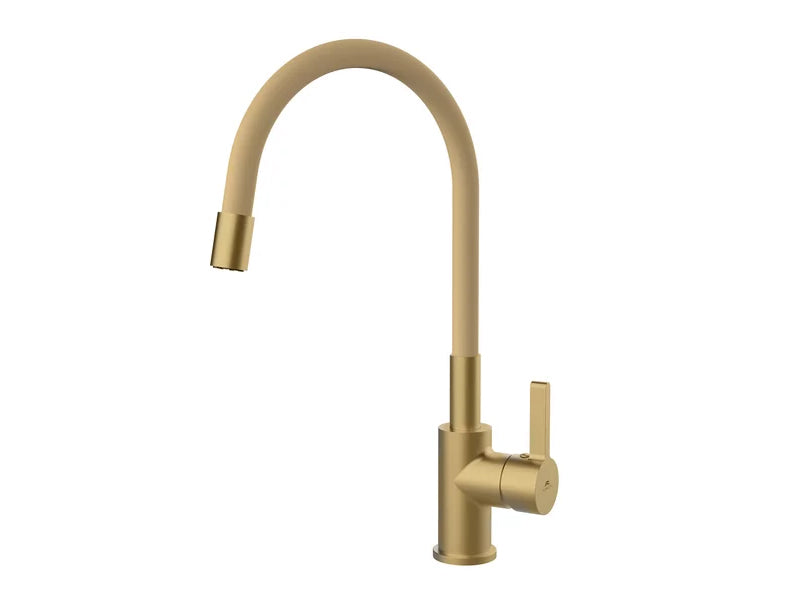 Rubineta Flexy-33 Monobloc Sink Mixer - Matt Gold