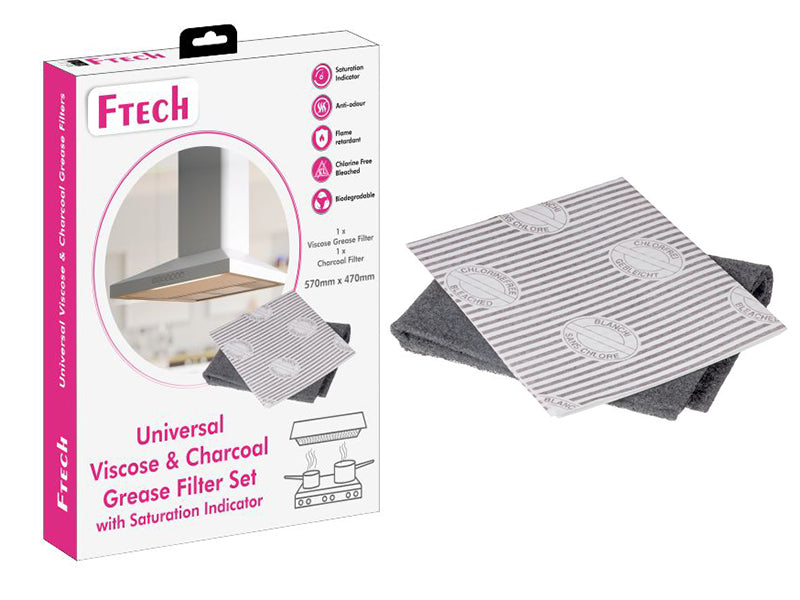 FTECH4 Cooker Hood Grease Filter Set with Saturation Indicator