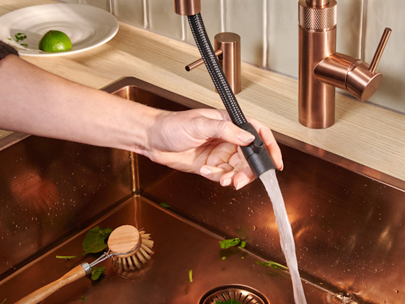 Quooker Flex Square Boiling Water Tap - Rose Copper Finish