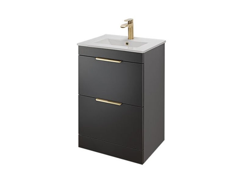 Kaka 2 Drawers, Floor Standing Vanity Units - Athracite