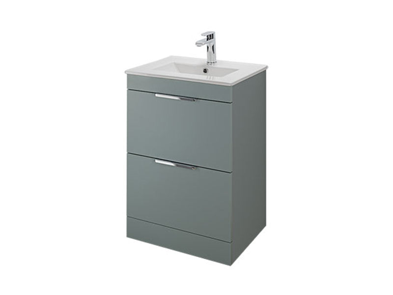 Kaka 2 Drawers, Floor Standing Vanity Units - Fjord Green