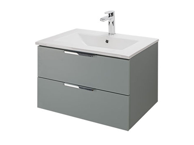 Kaka 2 Drawers, Wall Mounted Vanity Units - Fjord Green