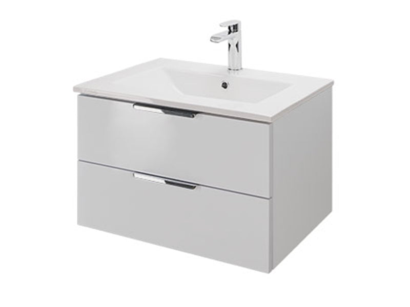 Kaka 2 Drawers, Wall Mounted Vanity Units - Matt White