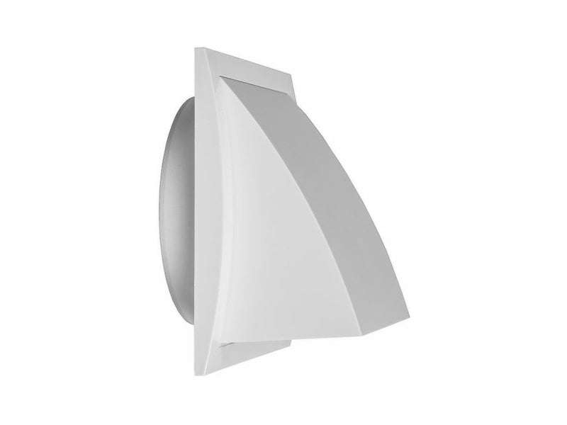 Europlast Plastic External Grilles with Check Valves - White