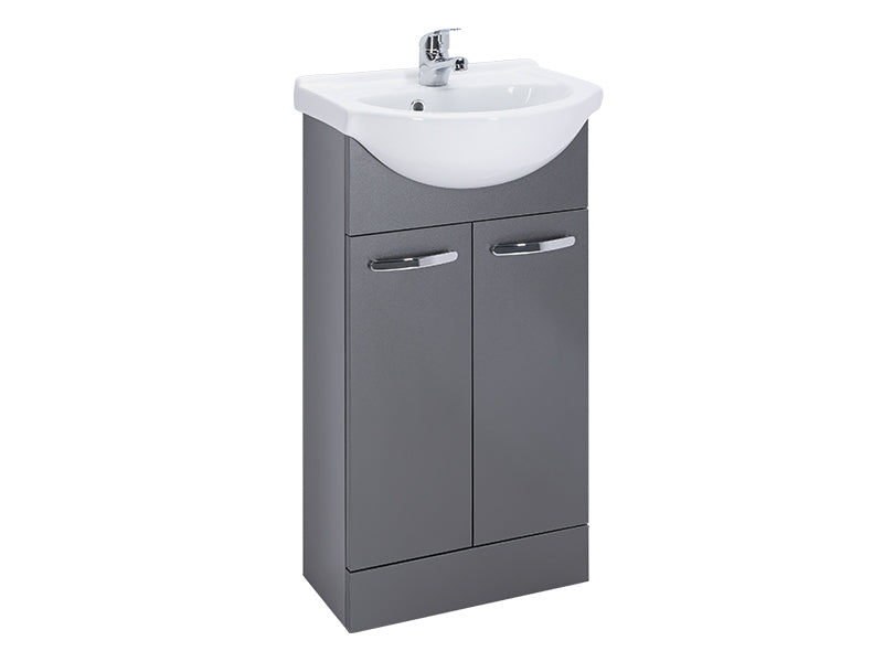 Reno 2 Doors, Floor Standing Vanity Units - Matt Anthracite