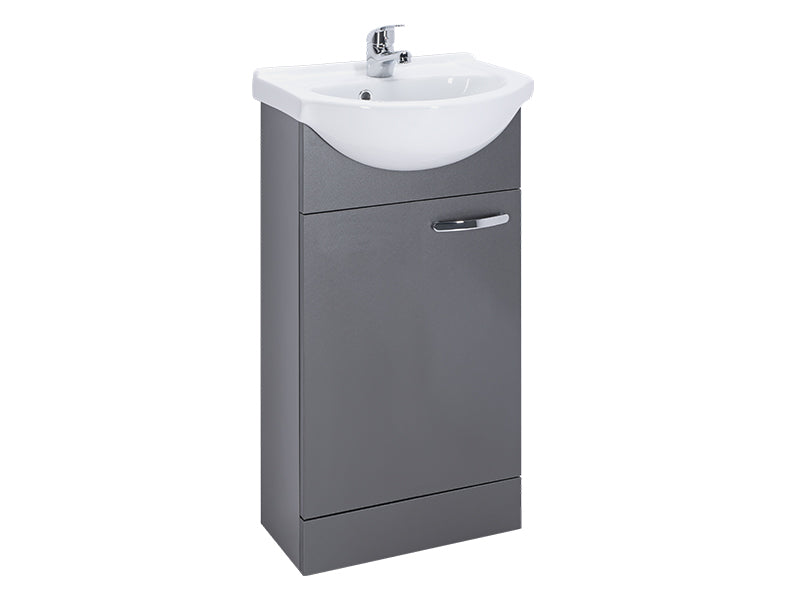 Reno 1 Door, Floor Standing Vanity Units - Matt Anthracite