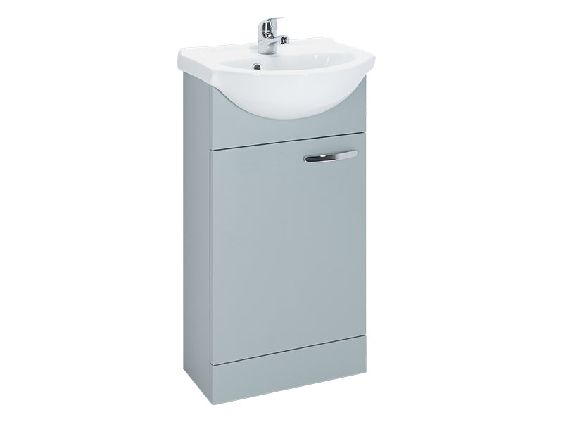 Reno 1 Door, Floor Standing Vanity Units - Matt Fjord Green