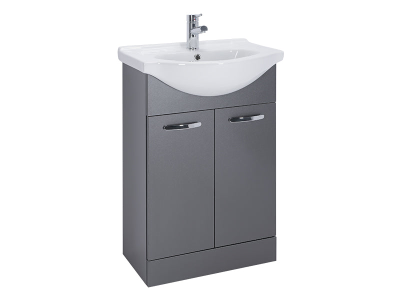 Reno 2 Doors, Floor Standing Vanity Units - Matt Anthracite