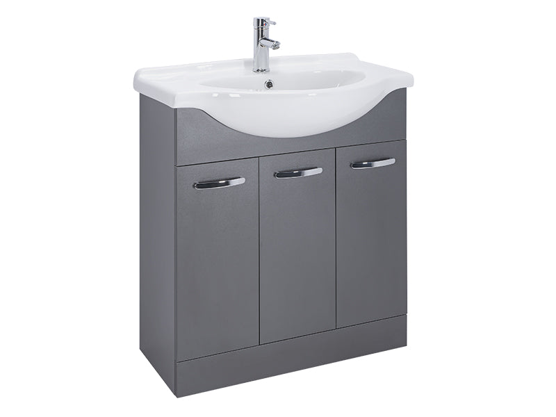 Reno 3 Doors, Floor Standing Vanity Units - Matt Anthracite