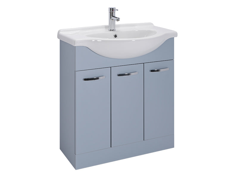 Reno 3 Doors, Floor Standing Vanity Units - Matt Denim Blue