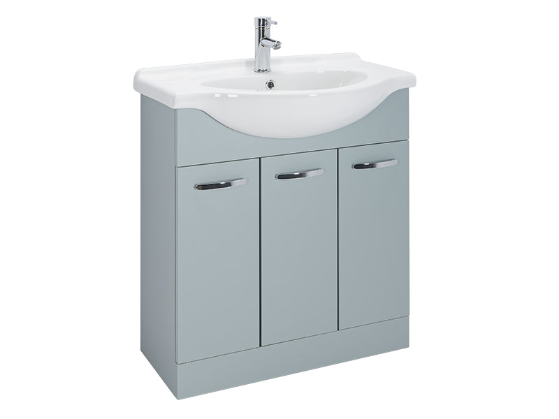 Reno 3 Doors, Floor Standing Vanity Units - Matt Fjord Green