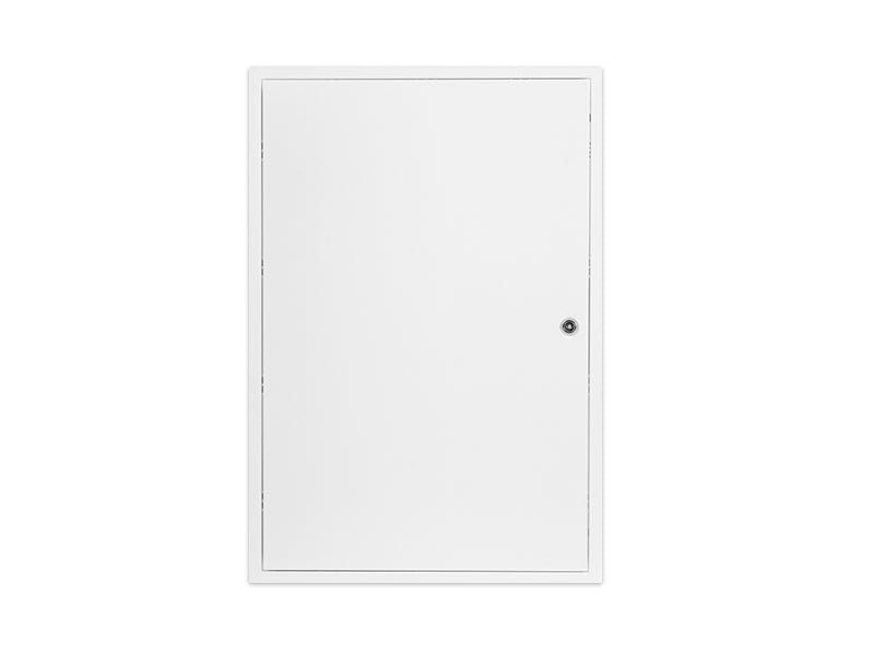 Rectangular Metal Access Panels with Locks - White