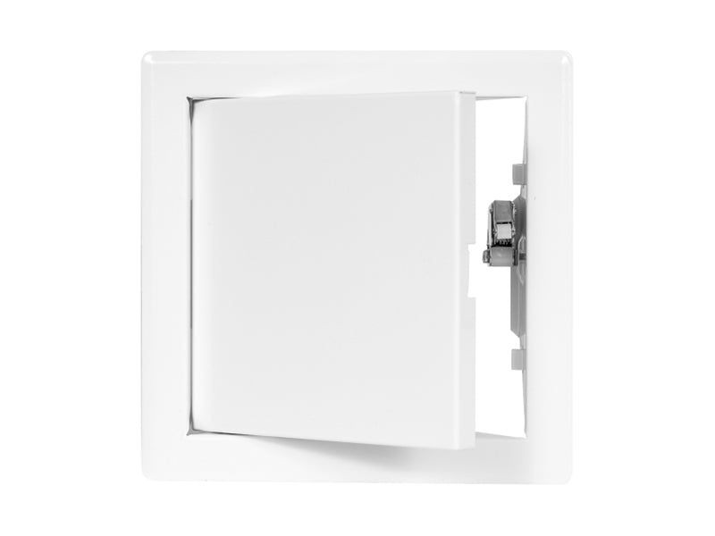 Square Steel Access Panels with Roller Catches - White