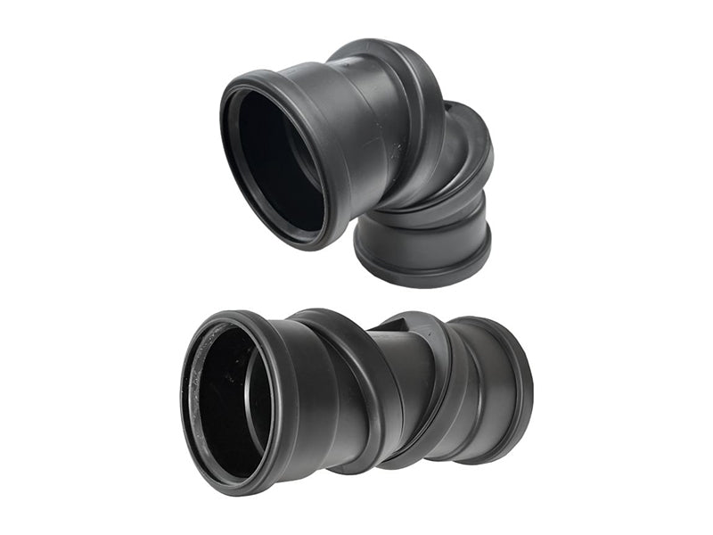 110mm Adjustable Black Soil Pipe Bend