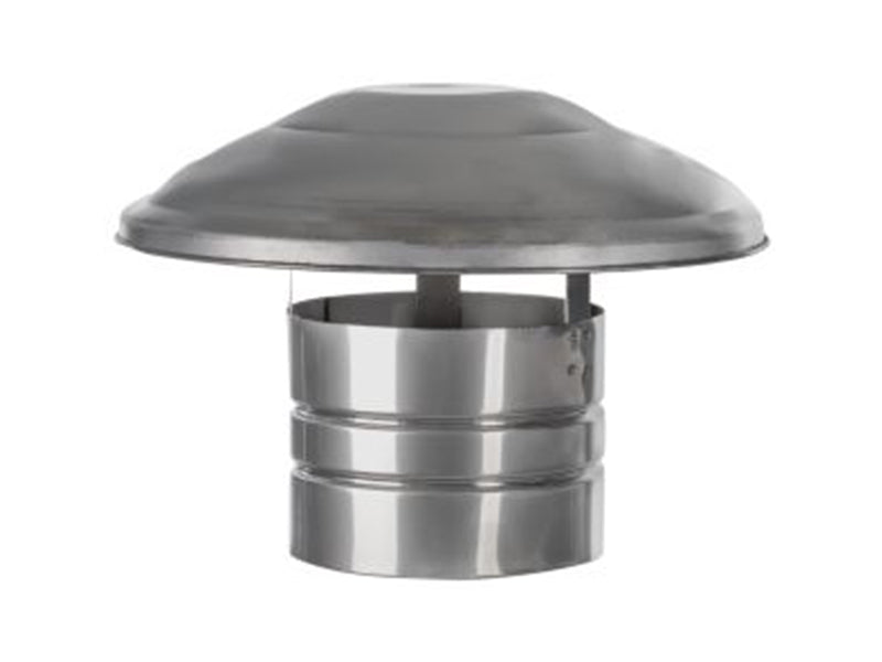 1mm Thick Grade 316 Stainless Steel Flue Pipe - Rain Cap