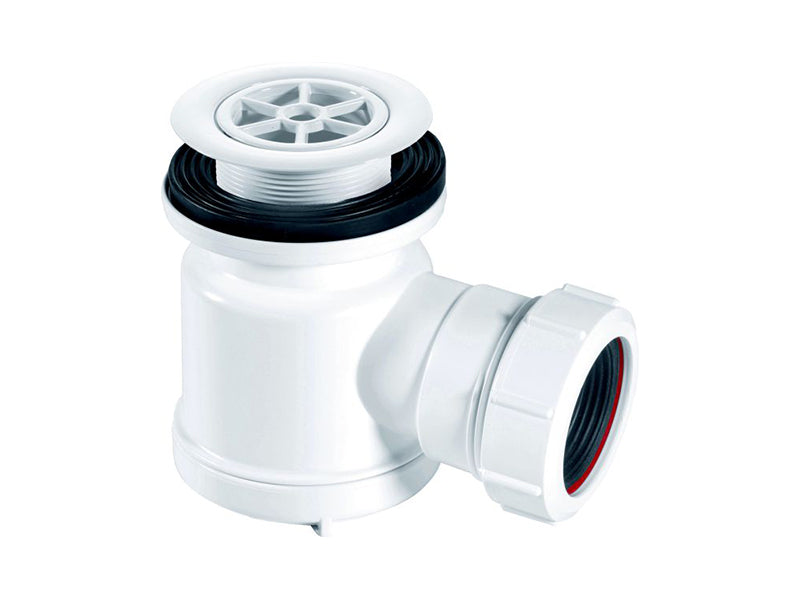 McAlpine Shower Trap with White Grid Flange