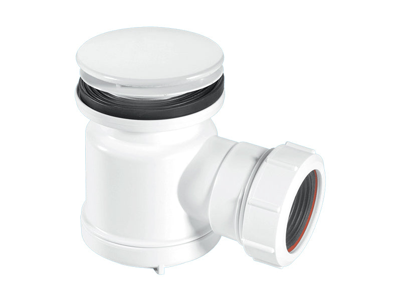 McAlpine Shower Trap with White Mushroom Flange