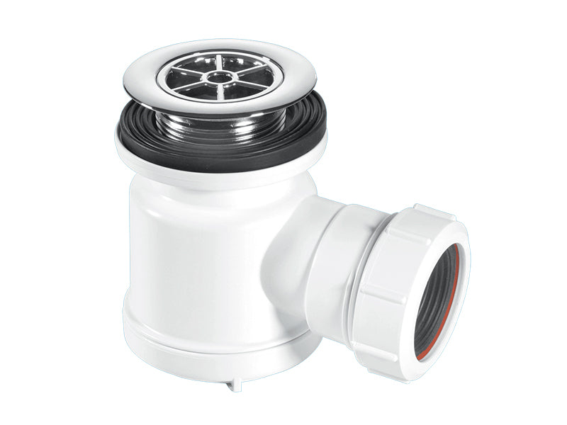 McAlpine Shower Trap with Chrome Grid Flange