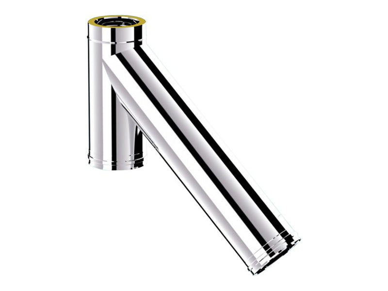 Toggle Lock Chimney System - 45 Deg. Tee with Extended Branch c/w Plug