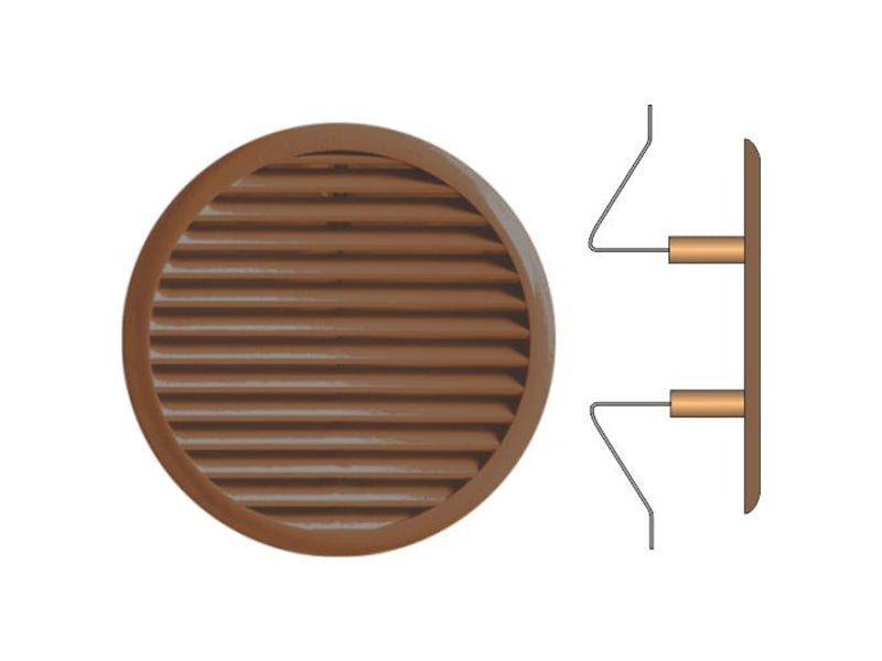 Universal Round Vents with Spring Clips - Brown