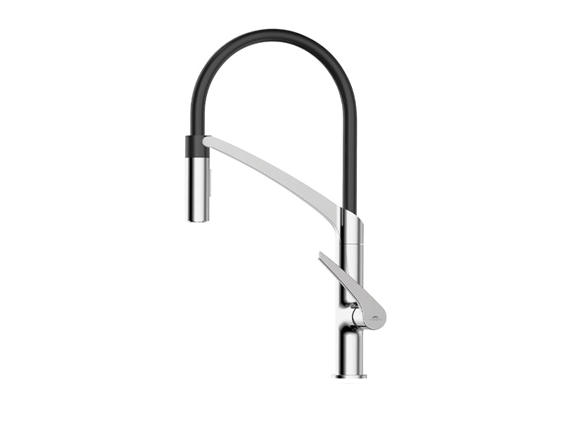 Rubineta Ultima 50 Monobloc Sink Mixer - Chrome/Black
