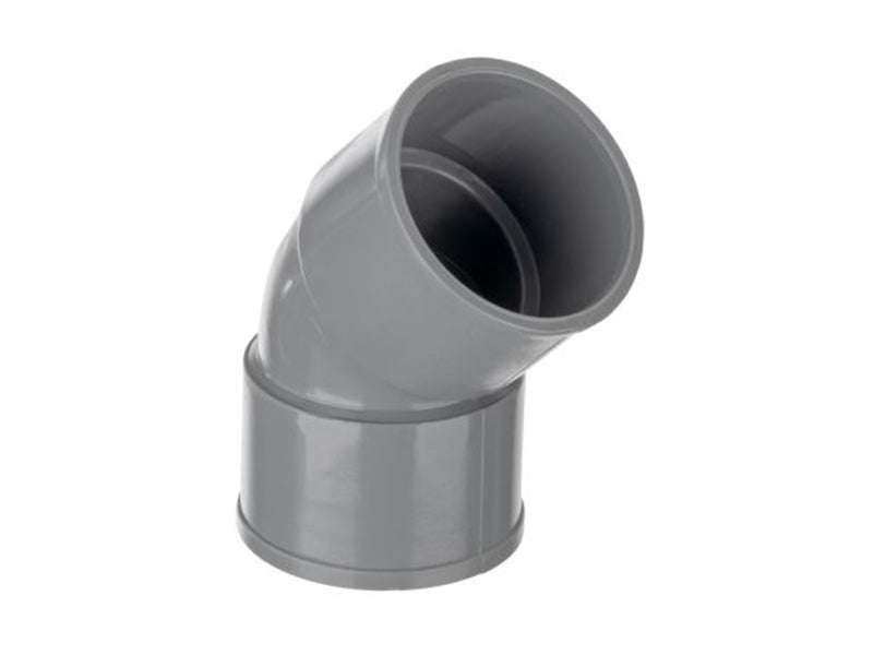 Wavin Waste Pipe Solvent Weld 45 Deg. Bend - Grey