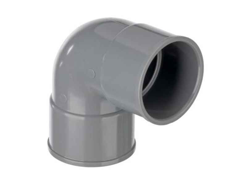 Wavin Waste Pipe Solvent Weld 90 Deg. Bend - Grey