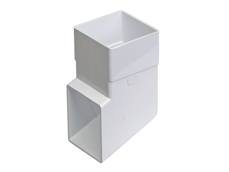 Rainwater Square Downpipe Shoe - White