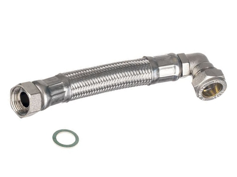 Standard Range Flexible Plumbing Connectors Type FC16 Elbow Compression to Straight Swivel BSP