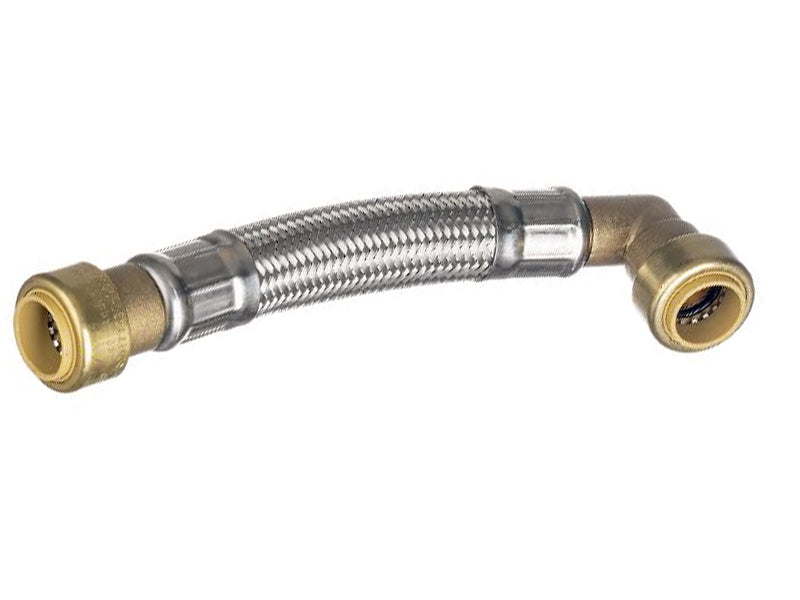 Standard Range Flexible Plumbing Connectors Type FC22 Straight Pushfit to Elbow Pushfit
